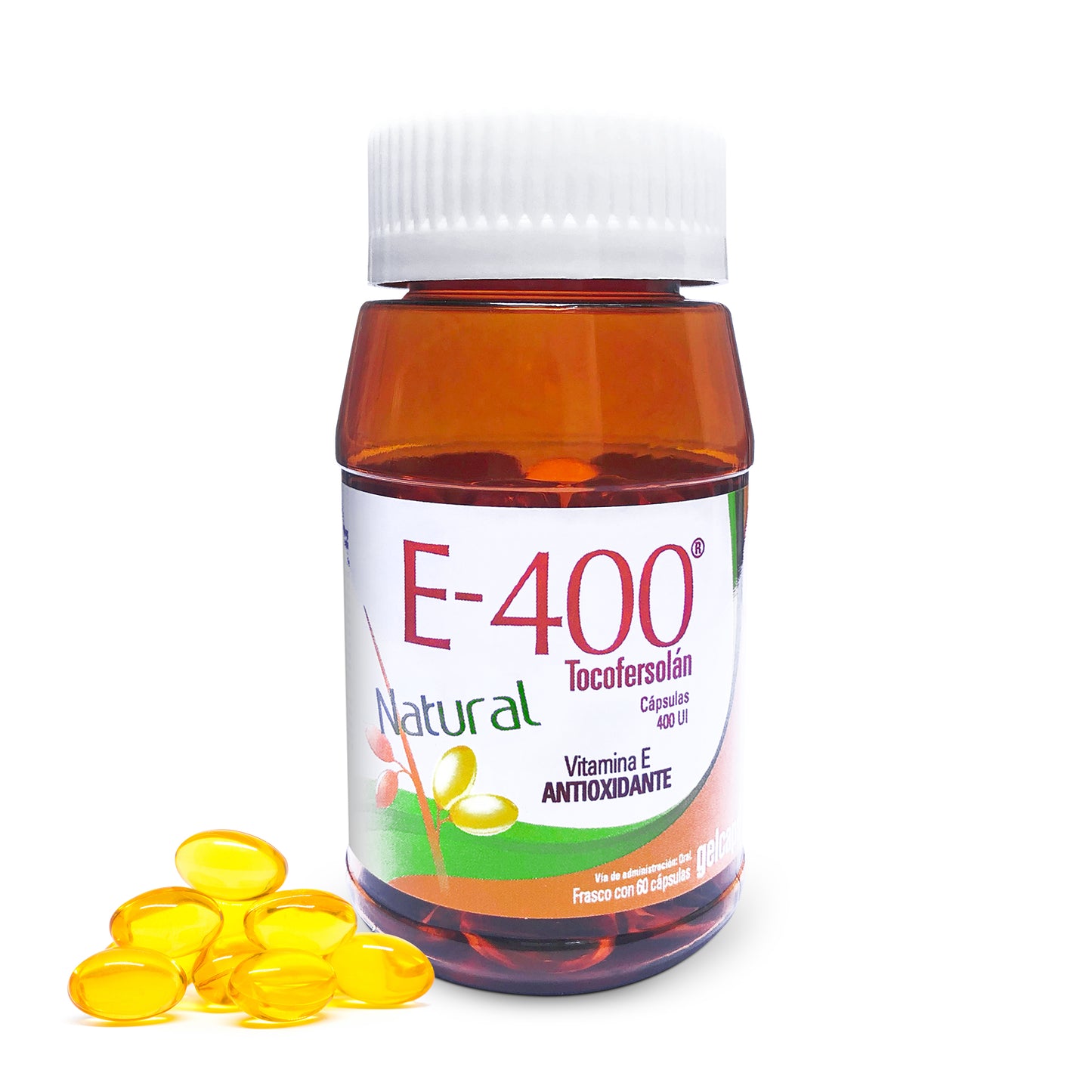 Vitamina E400 Natural Con 60 Cápsulas Antioxidante Gelcaps
