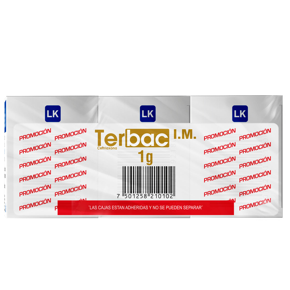 Terbac 1g IM Tripack fco ampula C/ampolleta 3.5ml 1% sol iny c/jeringa