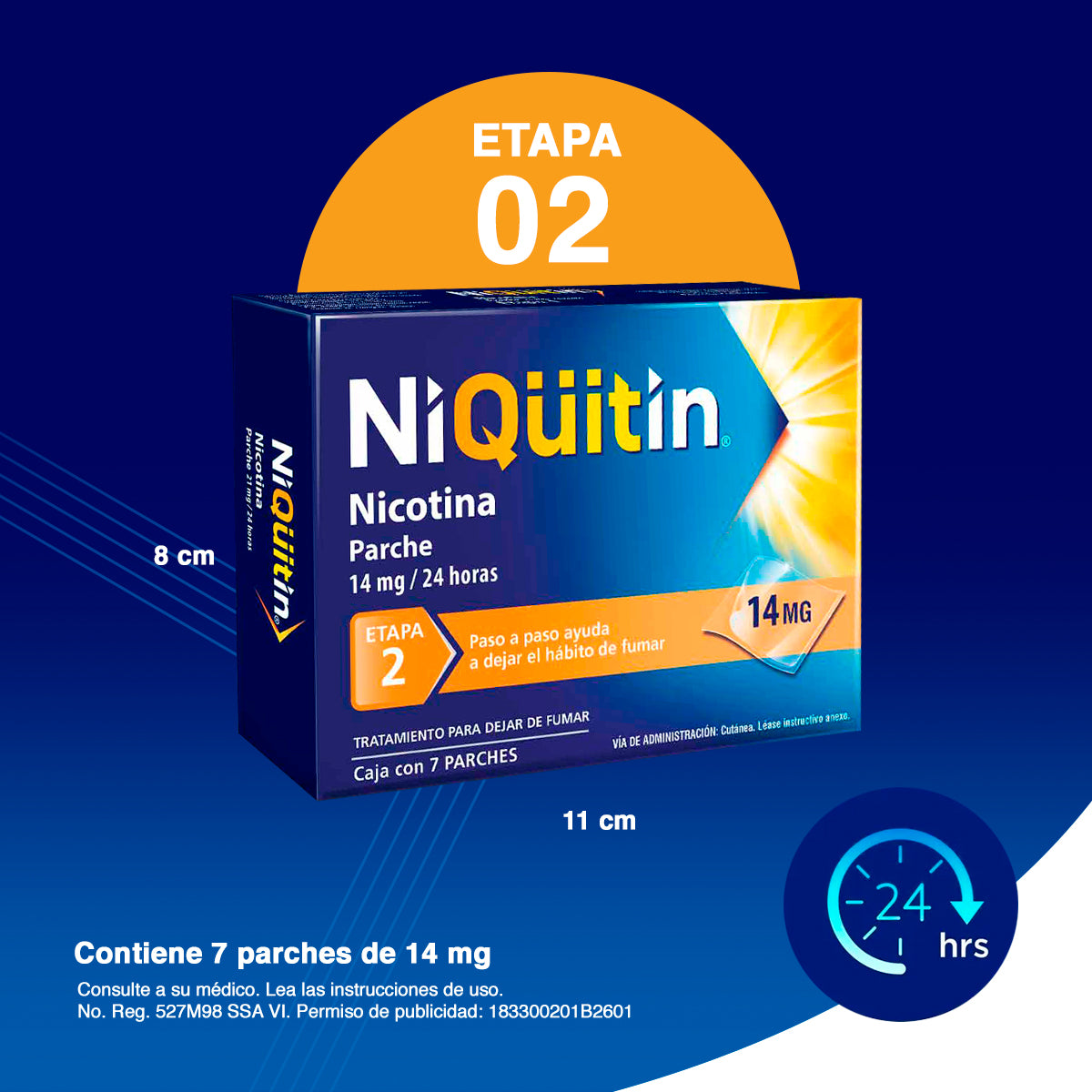 NiQuitin Etapa 2 Parches De Nicotina Para Dejar De Fumar