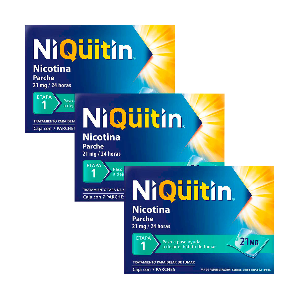 NiQuitin Etapa 1-3 Pack Tratamiento Para Dejar De Fumar