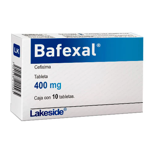 Bafexal 400 mg Caja Con 10 tabletas Cefixima