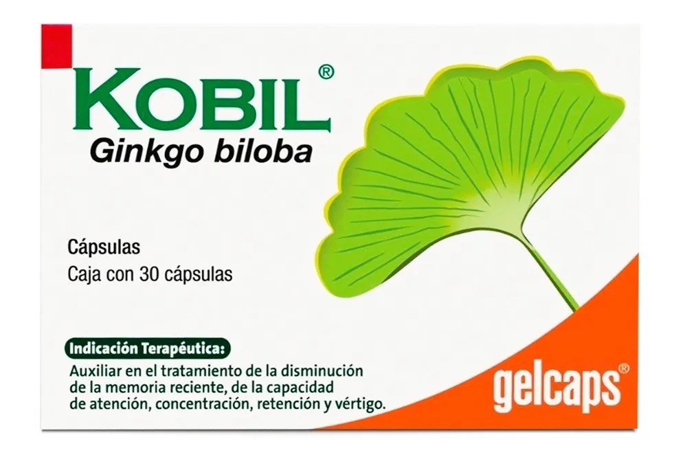 Kobil Ginkgo Biloba 40mg Con 30 Cápsulas Gelcaps