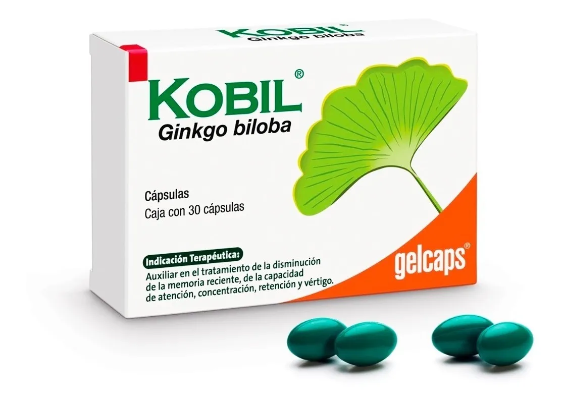 Kobil Ginkgo Biloba 40mg Con 30 Cápsulas Gelcaps