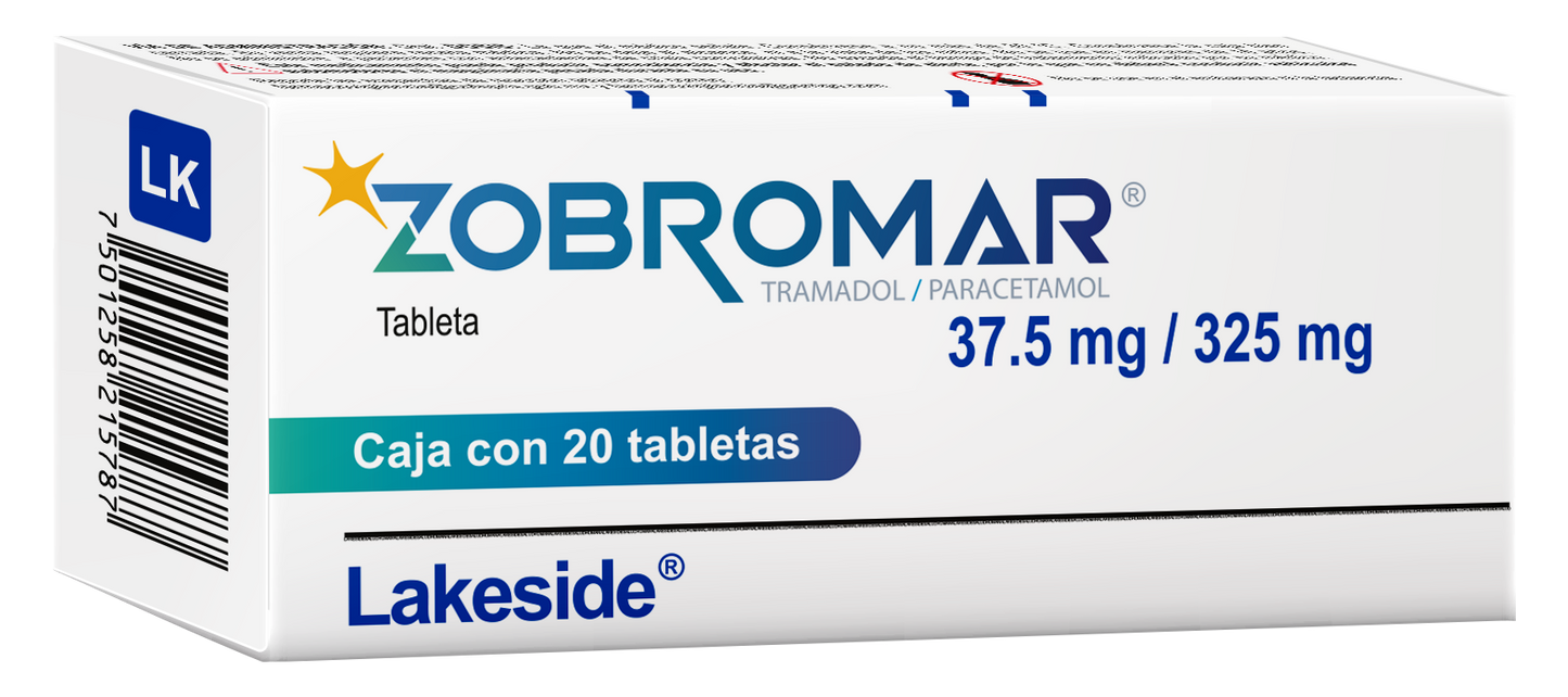 Zobromar Tramadol / Paracetamol 37.5mg/325mg C/20 tab