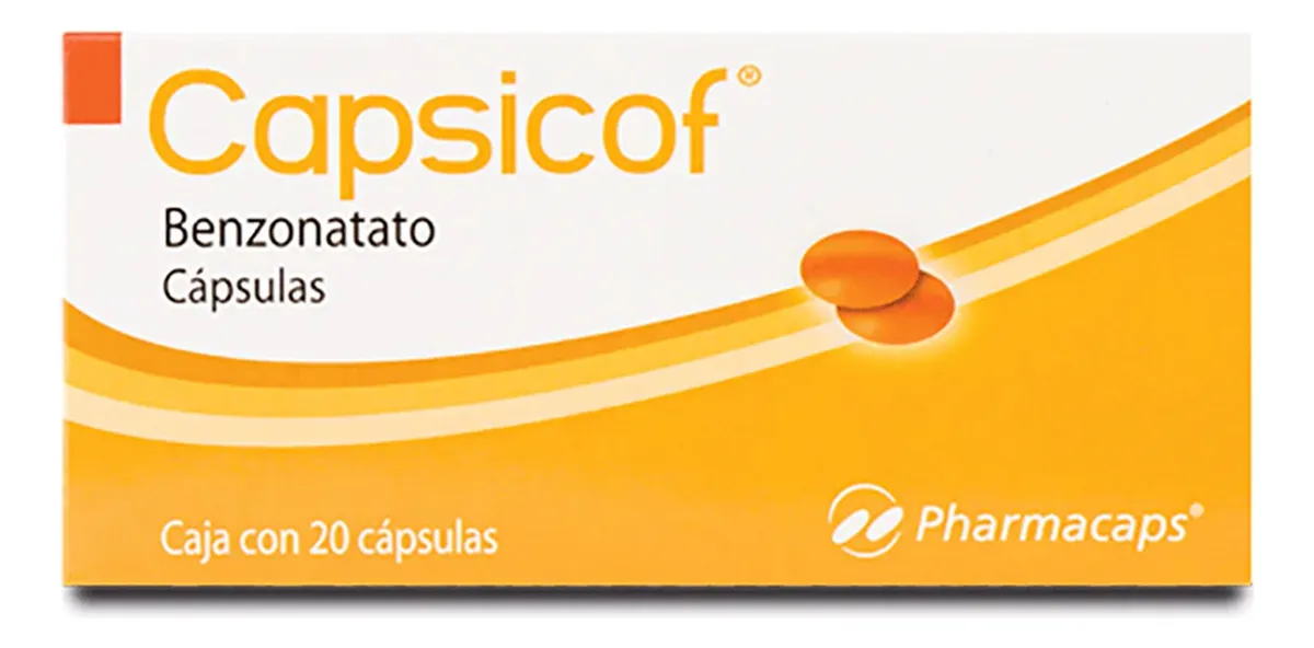 Capsicof Benzonatato 100mg Con 20 Caps Tos Seca Gelcaps