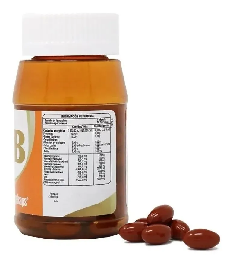 Complejo B Con Hierro Y Zinc C/90 Caps Gelcaps