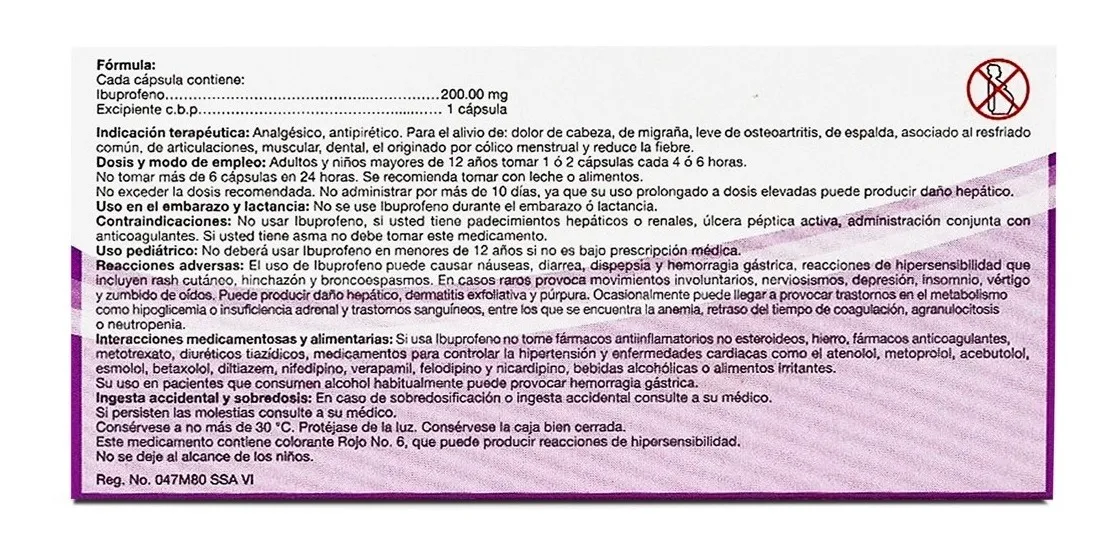 Ibuprofeno 200 Mg 10 Cápsulas Eufenil