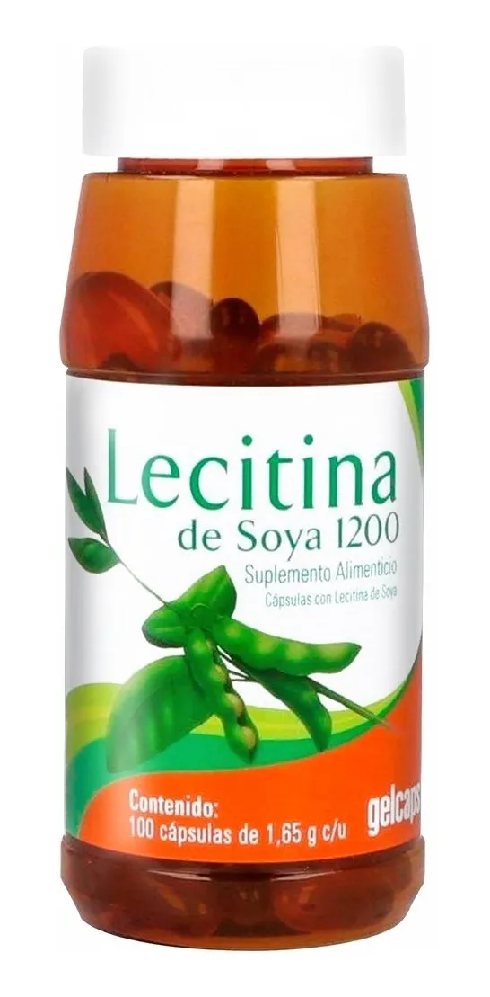 Lecitina De Soya 1200mg Con 100 Cápsulas Gelcaps