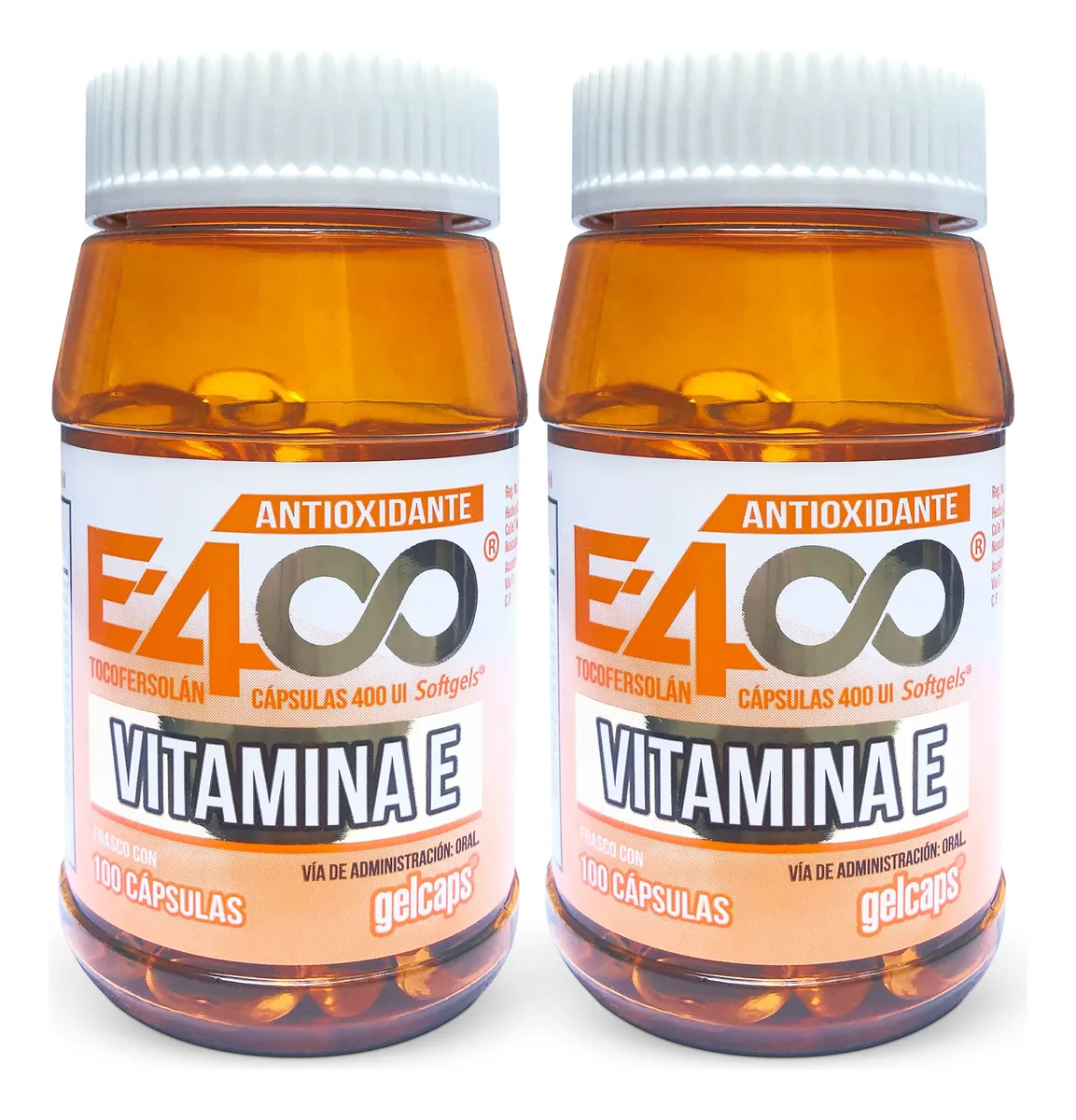 Vitamina E 400mg Con 200 Cápsulas Gelcaps
